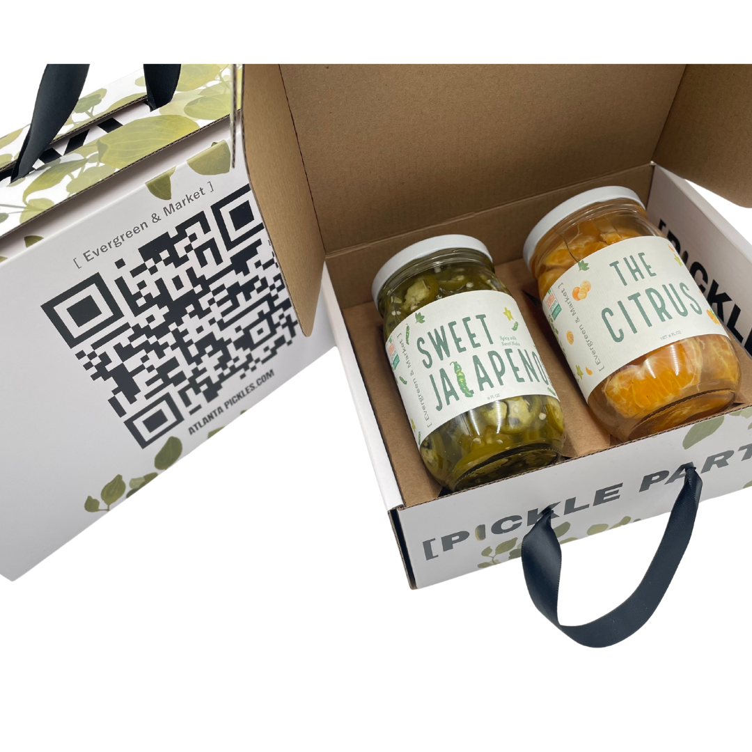 2 Jars Gift Box - Pickle Party Pack - Evergreen and Market