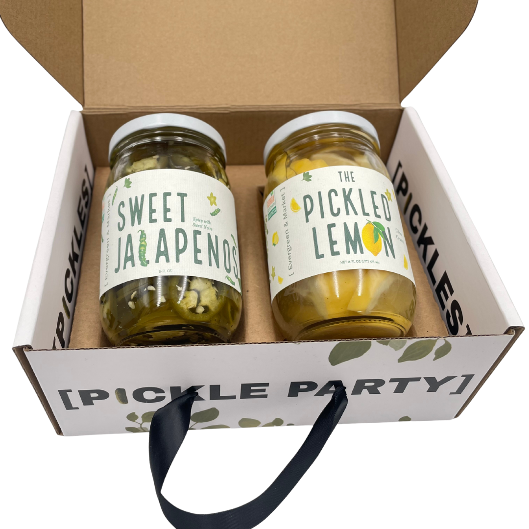 2 Jars Gift Box - Pickle Party Pack - Evergreen and Market
