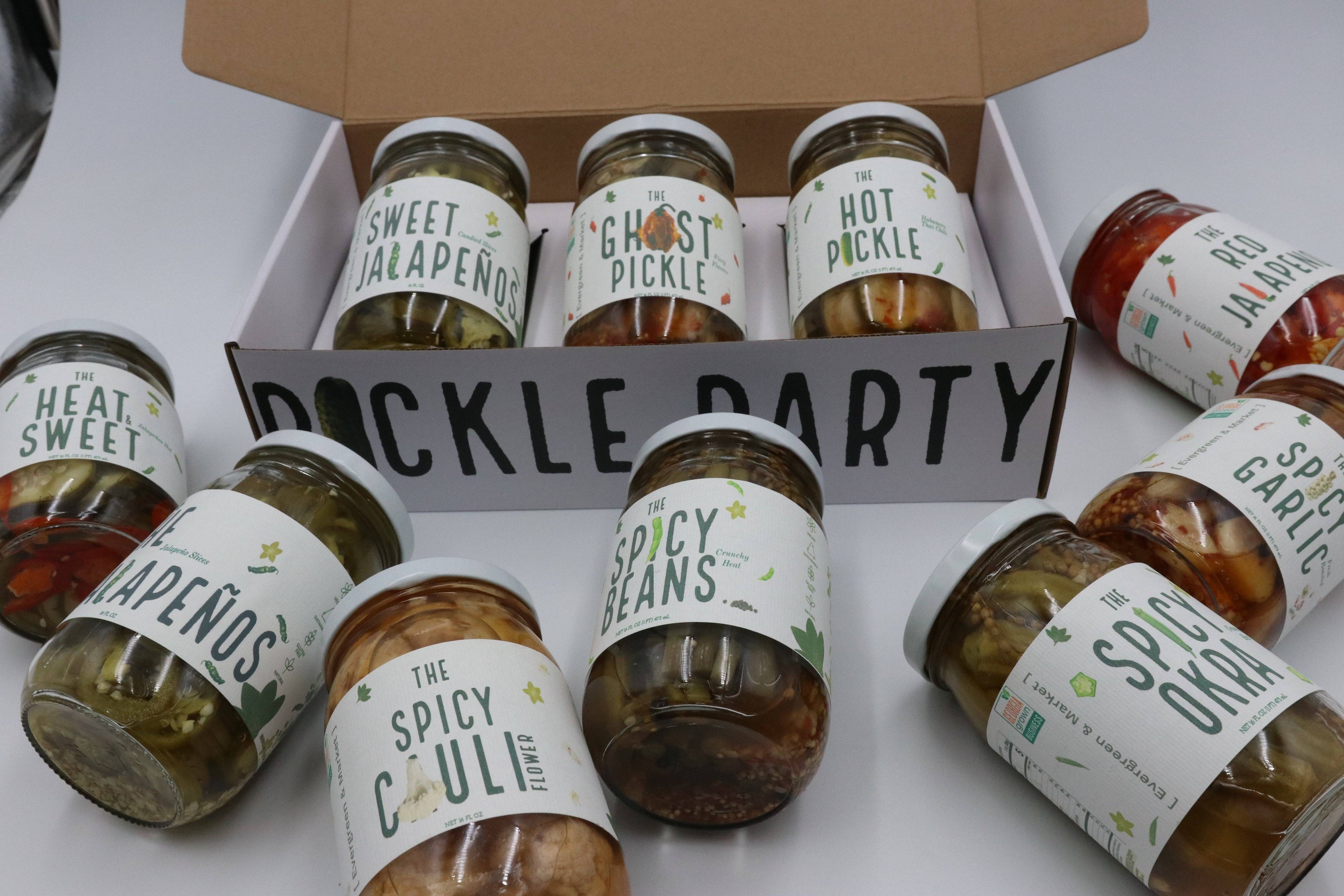 3 Jars Gift Box - Pickle Party Pack - Evergreen and Market