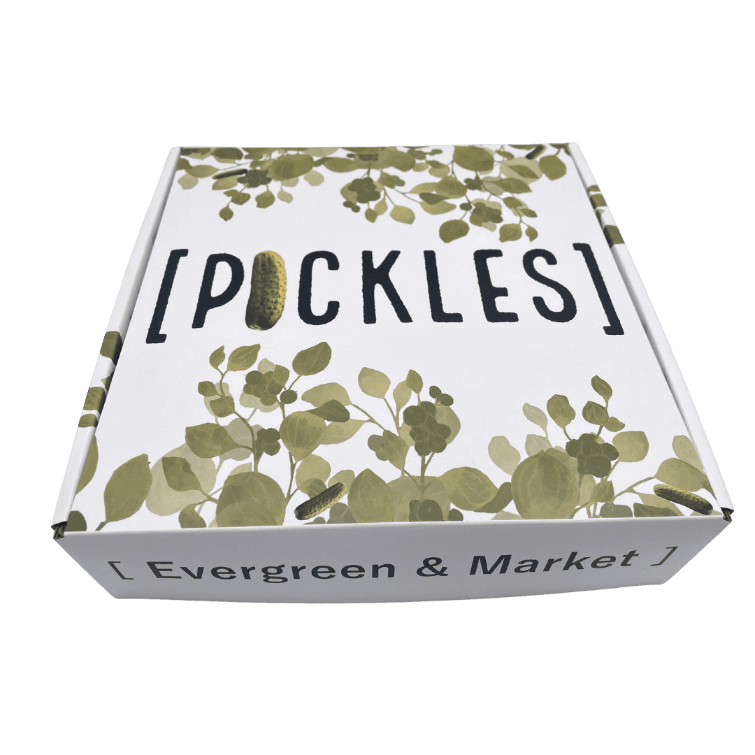 Atlanta Pickles gift box with multiple jars of handcrafted pickles