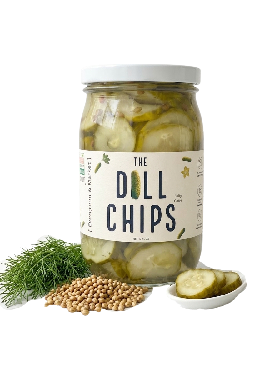 The Dill Chips jar by [PICKLES]