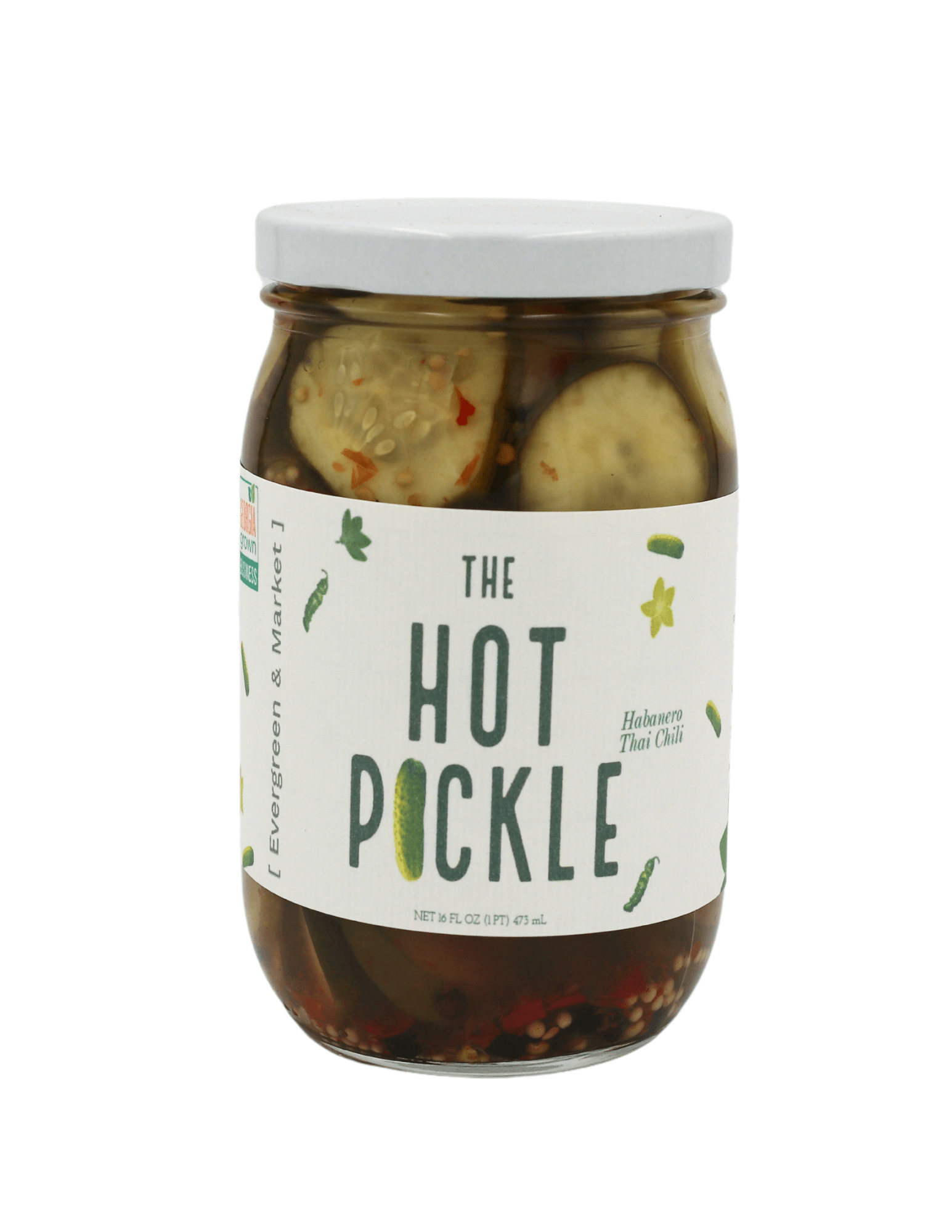 Atlanta Pickles spicy hot pickle jar