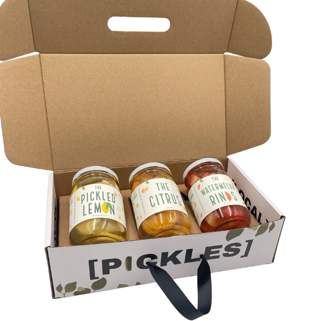 3 Jars Gift Box- Random Pickles - Evergreen and Market