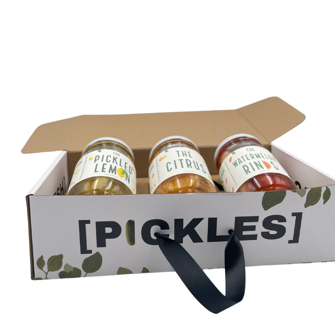 3 Jars Gift Box- Random Pickles - Evergreen and Market