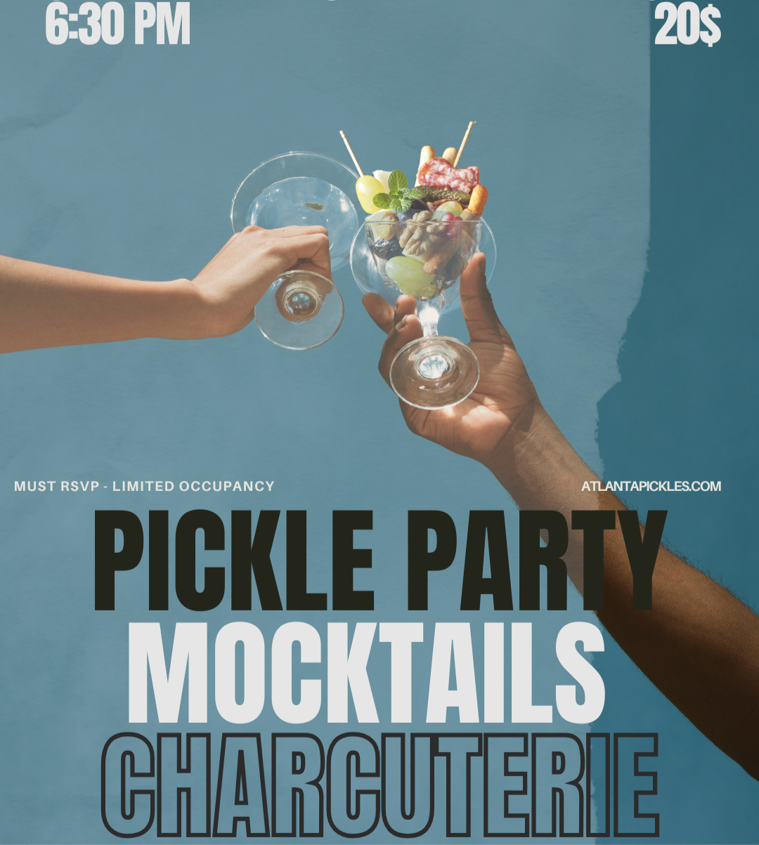 Pickle Party, Espresso Martini, DIY Mocktail, Charcuterie Boards, Dancing Music CoffeeHouse Takeover