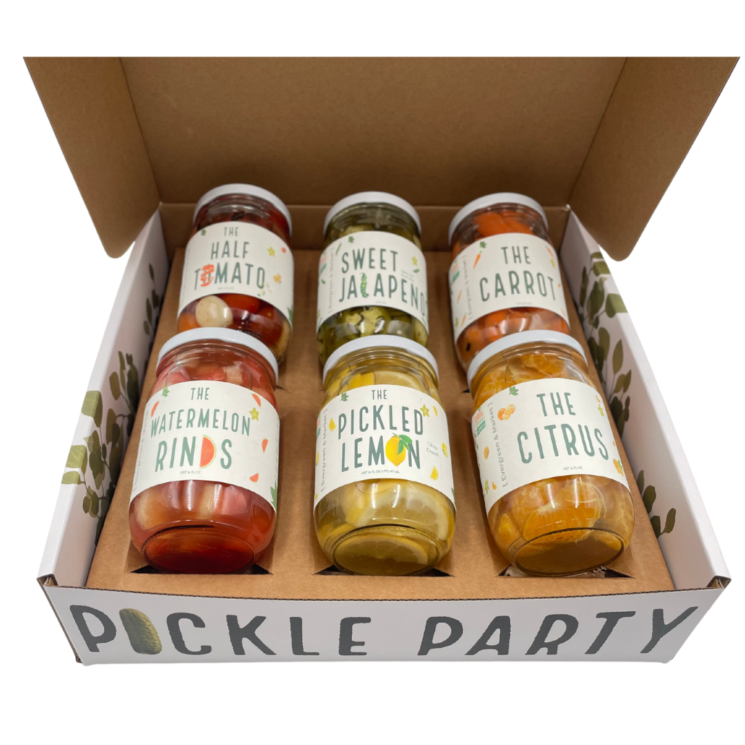 6 Jars Gift Box - [ PICKLED THINGS ] - Evergreen and Market