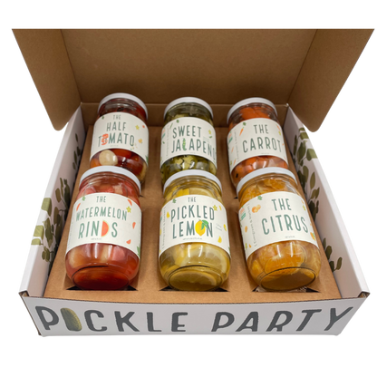 6 Jars Gift Box - [ PICKLED THINGS ] - Evergreen and Market