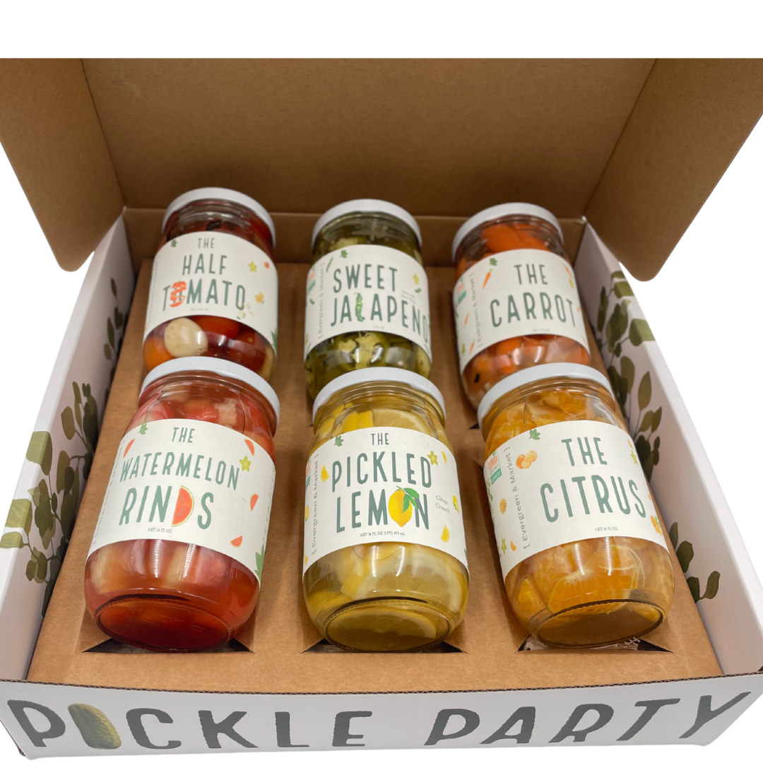 6 Jars Gift Box - [ PICKLED THINGS ] - Evergreen and Market