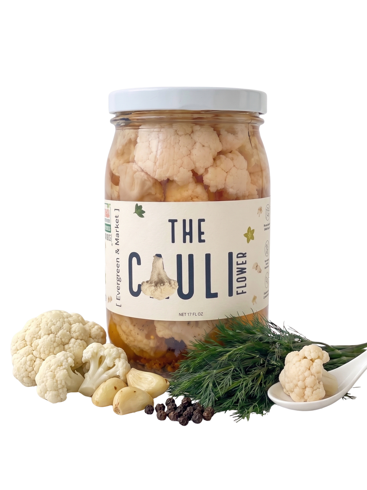 The Cauliflower — 17 oz jar of pickled cauliflower by [PICKLES]