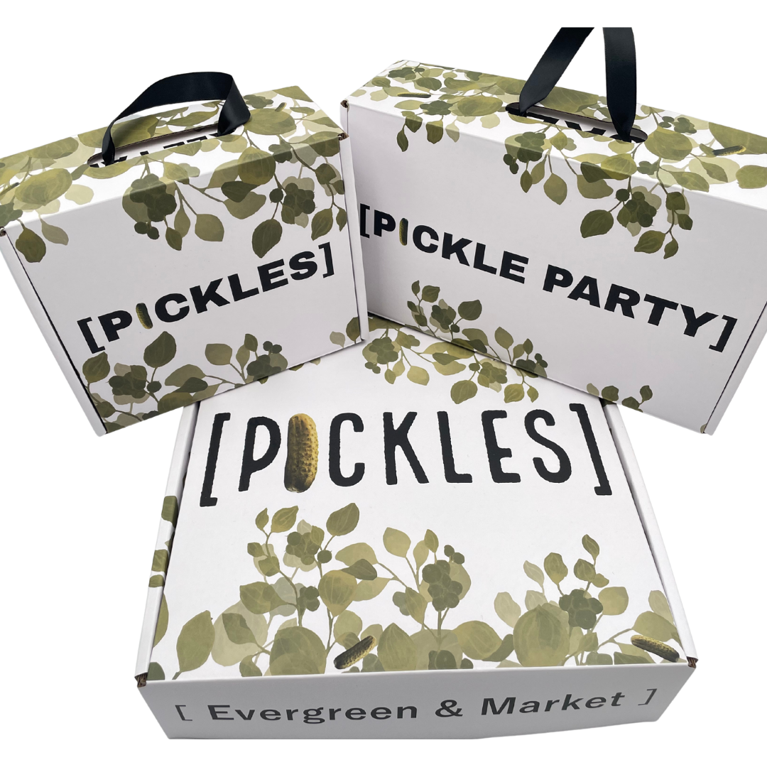 3 Jars Gift Box- Random Pickles - Evergreen and Market