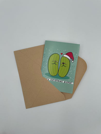 Pickle Message Card - Christmas & Birthday - Evergreen and Market