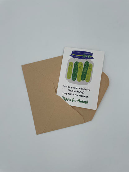 Pickle Message Card - Christmas & Birthday - Evergreen and Market