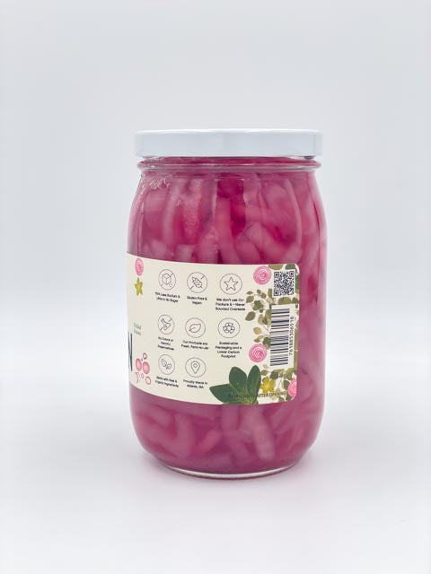 Tangy Pickled Red Onions jar back