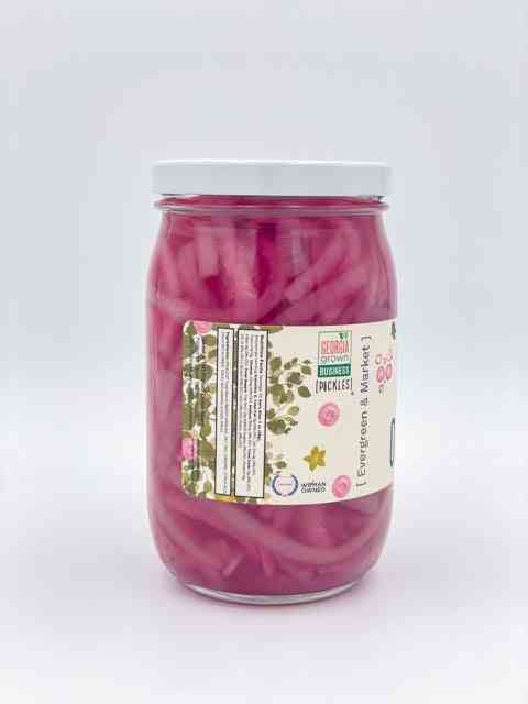 Tangy Pickled Red Onions jar side label