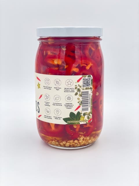 Red Jalapeños Pickles for Flavor Enhancement - 17 oz Jar - [PICKLES]