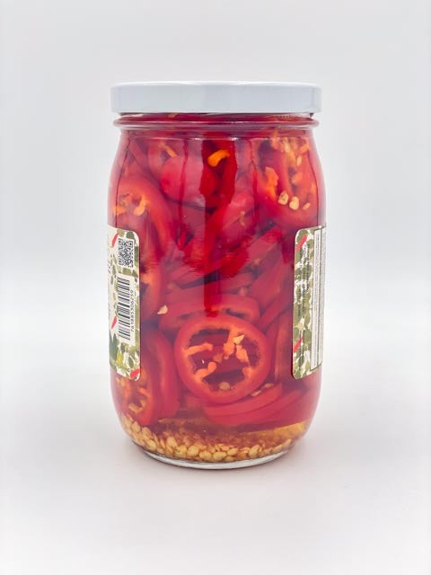 Red Jalapeños Pickles for Flavor Enhancement - 17 oz Jar - [PICKLES]
