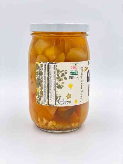 Golden Beets Pickled Jar Side View