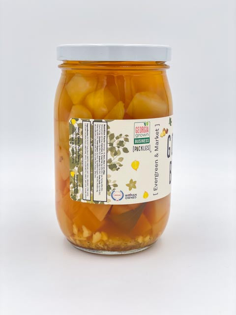 Golden Beets Pickled Jar Side View