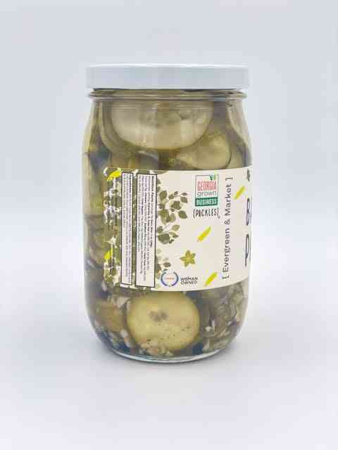 Another angle of Banana Peppers Garlic Pickle jar