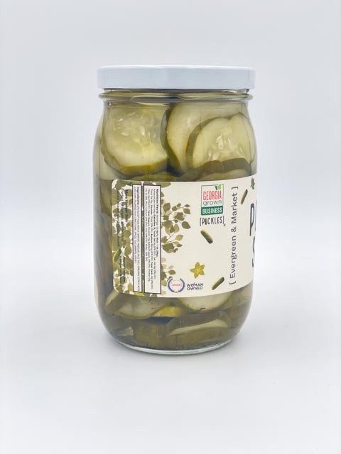 The Power Sour pickles jar back view