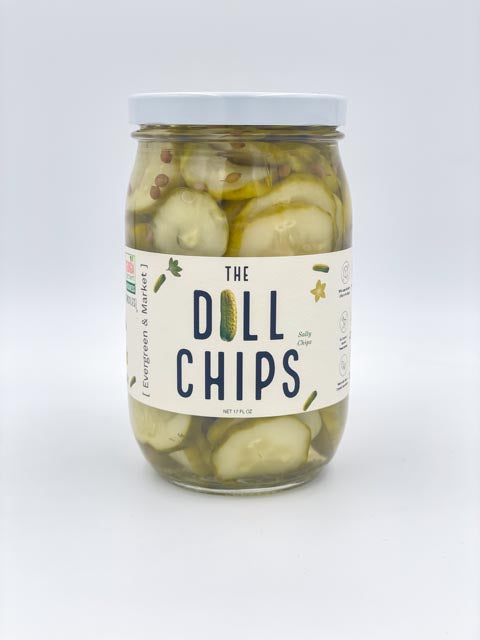 The Dill Chips pickles jar front view