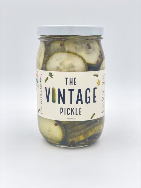Classic Vintage Pickles in glass jar