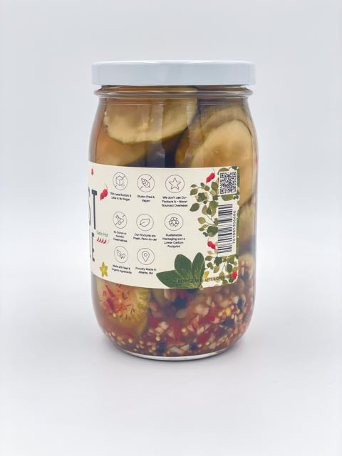 The Ghost Pickle jar showcasing ingredients and flavor profile