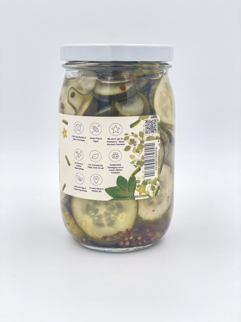 Back view of The New Bread and Butter pickles jar
