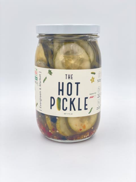 The Hot Pickle spicy pickle jar, 17 oz, bold flavor