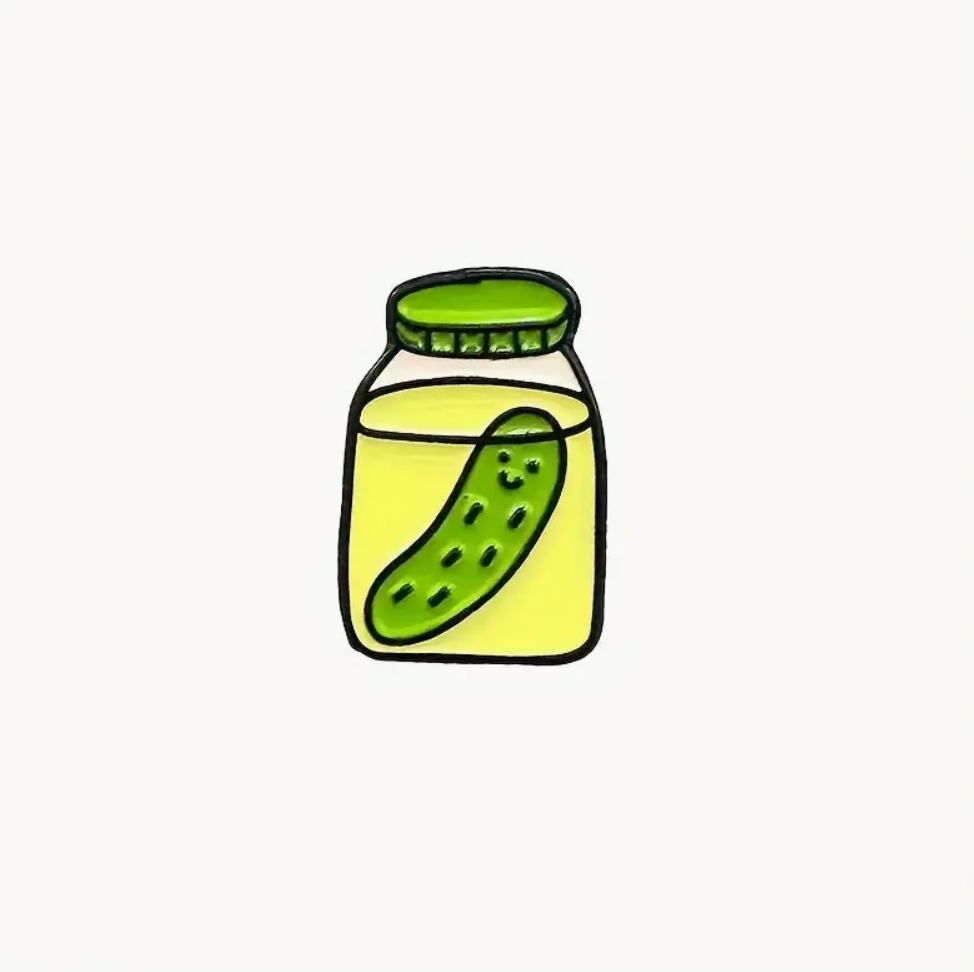 Pickle pin and earring gift box packaging