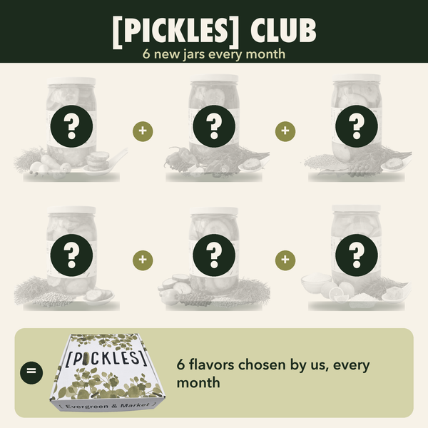 [PICKLES] CLUB - Monthly Pickle Subscription Box | 6 Jars, New Flavors Every Month