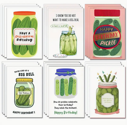 Pickle Birthday Card - Add Personalized Messages - Evergreen and Market