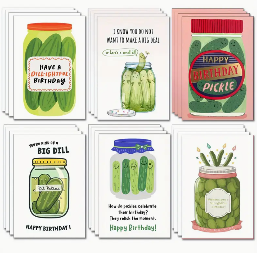 Pickle Message Card - Christmas & Birthday - Evergreen and Market