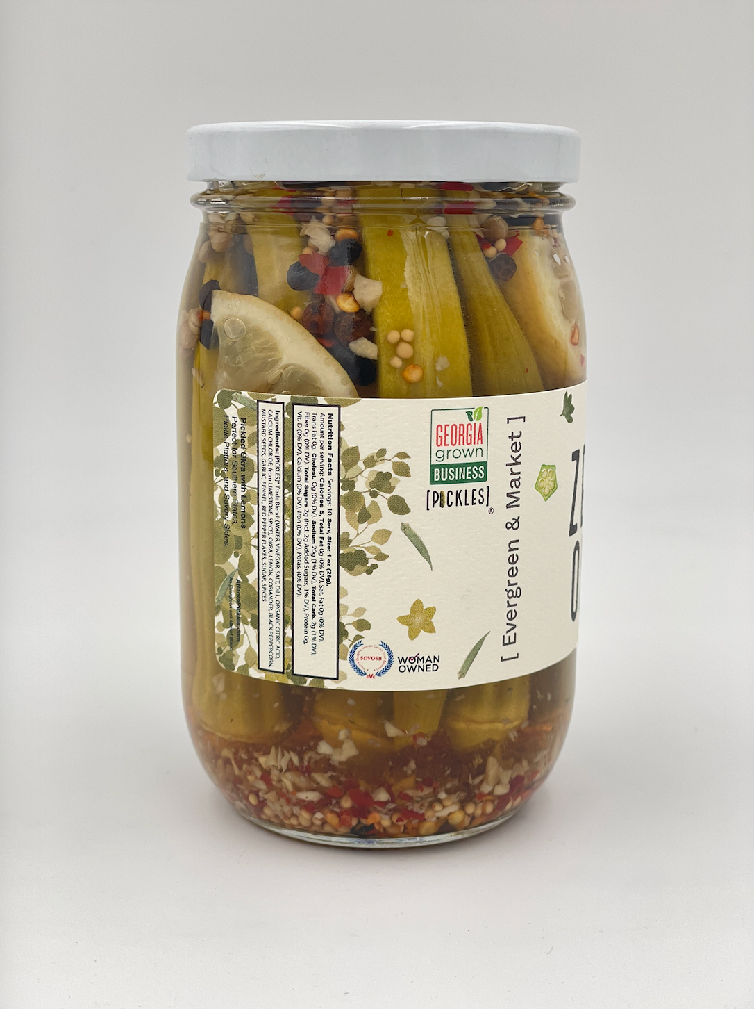 Zesty Okra Pickles - tangy, herbaceous pickled okra | Atlanta Pickles