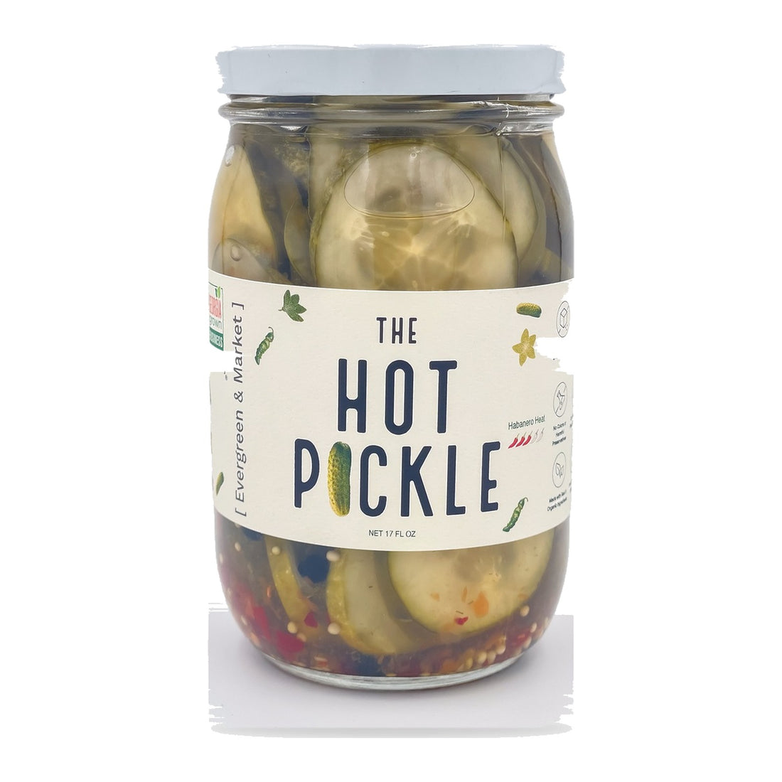 The Hot Pickle 17 oz jar from The Blazing Box by [PICKLES]