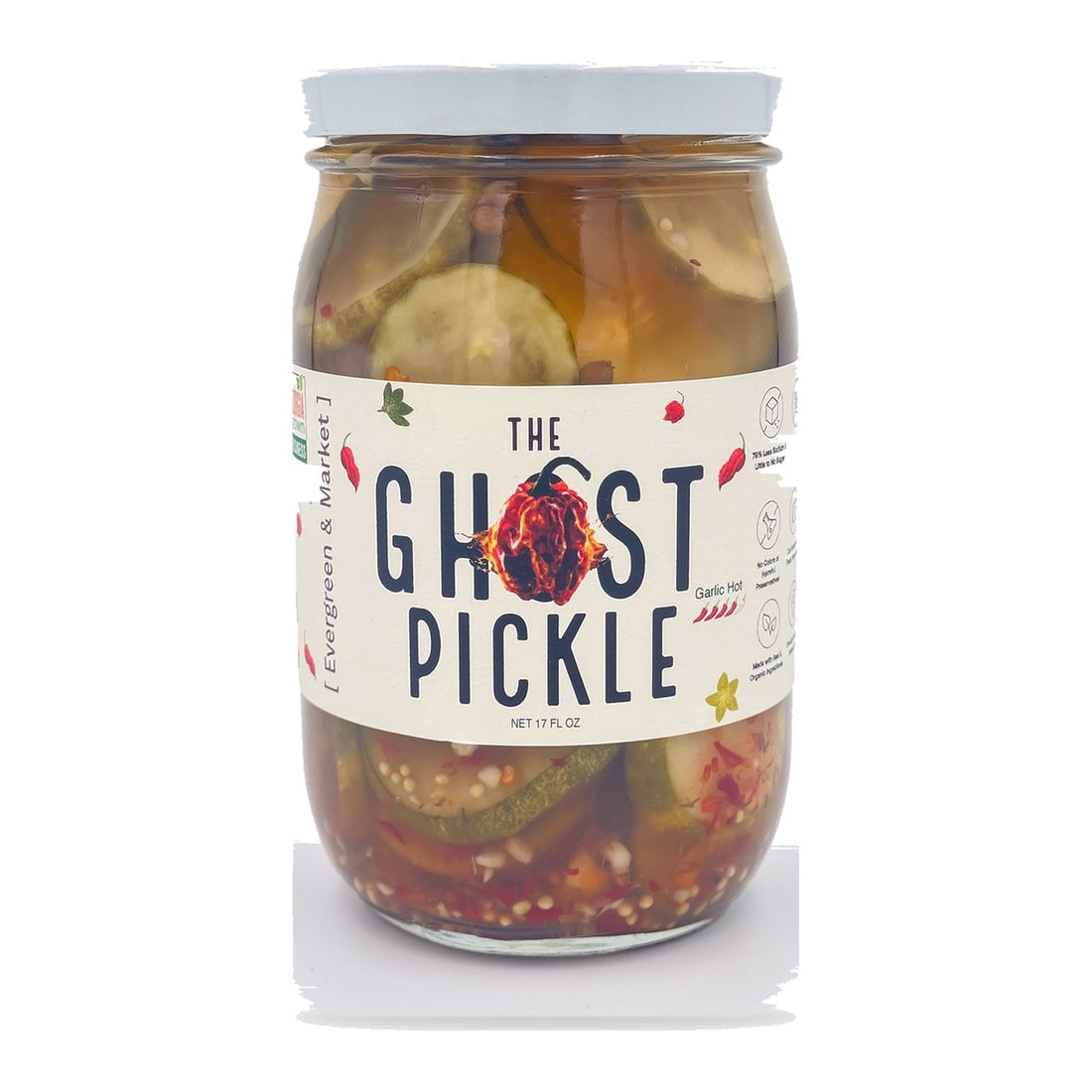 The Ghost Pickle 17 oz jar from The Blazing Box by [PICKLES]