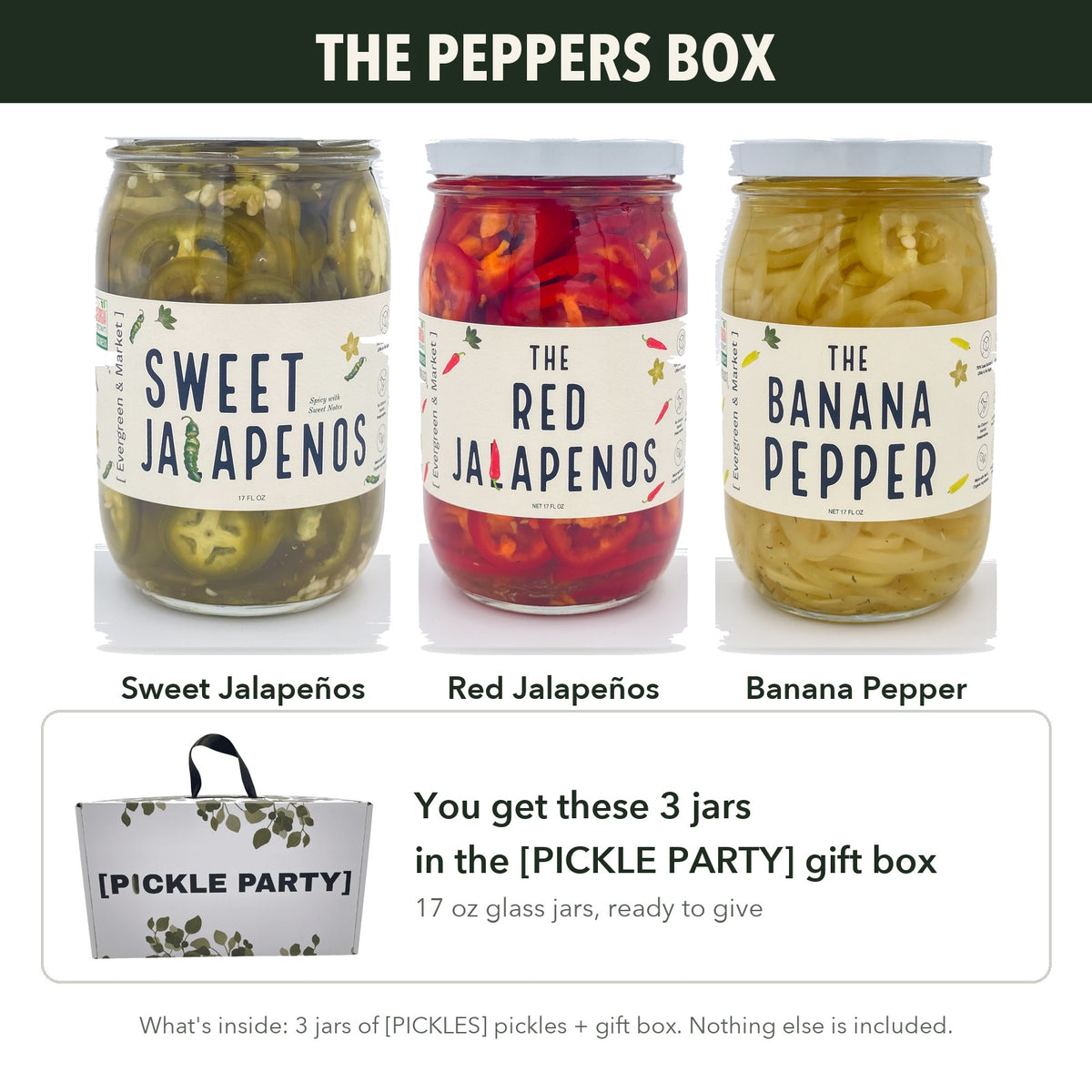 The Peppers Box — 3 Pepper Jars