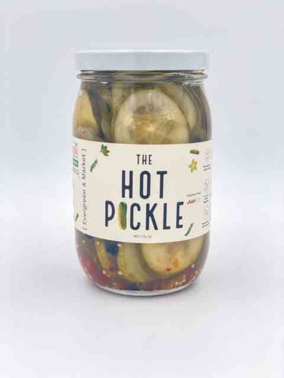 The Hot Pickle spicy pickle jar, 17 oz, bold flavor